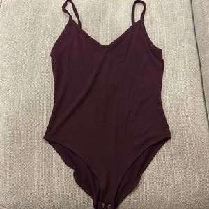 Maroon body suit